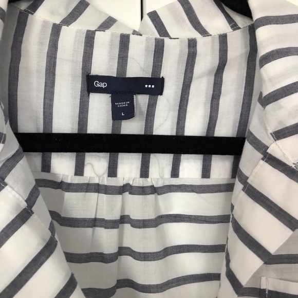Gap Semi Sheer Stripe Shirt L - Picture 5 of 5